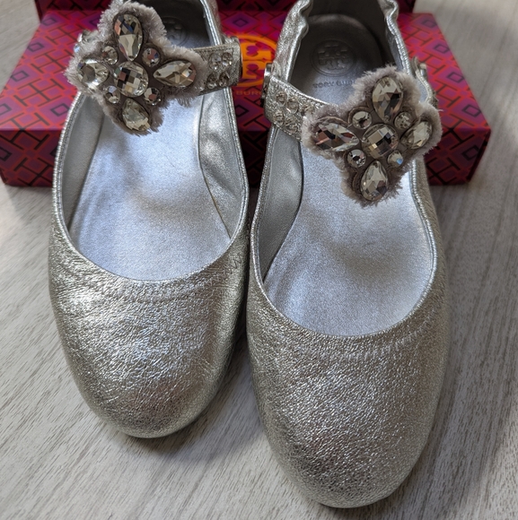 Tory Burch Minnie Embellished Two Way Ballet Shoe - Picture 3 of 6